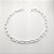 Gargantilha de prata 925 elo oval chocker fecho T - Imagem 1