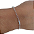 Pulseira de prata 925 corrente elos oval três bolinhas - Imagem 2