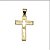 Pingente banhado a ouro 18k cristo na cruz vazado - Imagem 1