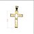 Pingente banhado a ouro 18k cristo na cruz vazado - Imagem 2