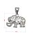 Pingente de Prata 925 Elefante Vazado | Pingente de Prata Esterlina - Imagem 2