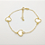 Pulseira banhado a ouro 18k coração madre pérola - Imagem 1