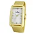 Relógio Feminino Champion Dourado Retangular Grande Pulseira Aço CN21309H - Imagem 1