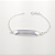 Pulseira Infantil de Prata 925 Plaquinha 32x6mm com Dois Corações - 15cm - Imagem 1