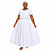 Conjunto Feminino Branco Oxford 3 Peças para Umbanda e Candomblé – Saia, Camisú e Ojá - Imagem 1