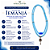 Guia de Iemanjá Cristal Azul 8mm com Pingente Abebê | Guia Espiritual Artesanal 60cm - Imagem 4