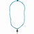 Guia de Iemanjá Cristal Azul 8mm com Pingente Abebê | Guia Espiritual Artesanal 60cm - Imagem 1