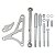JM9111C - SUPORTE DE ALTERNADOR EM ALUMINIO CROMADO- FORD - KIT - Imagem 1