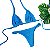 Biquíni de Fita Azul Enseada Duna Stripe - Imagem 1