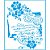 Stencil Litoarte - STM-592 - Selo Flores - 17x21cm - Imagem 1