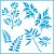 Stencil Litoarte - STXX-044 - Folhas - 20x20cm - Imagem 1