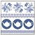 Guardanapo - 13315060 - Teapots Blue - 33x33cm - Imagem 1