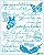 Stencil Litoarte - STR-259 - Coleção Mix Media Texto Borboleta Selo - 20x25cm - Imagem 1