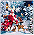 Guardanapo - 33313410 - Santa on Bench - 33x33cm - Imagem 1
