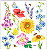 Guardanapo - 133002182 - Flowers & Bees - 33x33cm - Imagem 1
