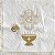 Guardanapo - G3-001 - Christening Motive Gold and Ecru - 33x33cm - Imagem 1