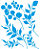 Stencil Litoarte - STM-752 - Folhas - 17x21cm - Imagem 1