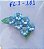 Pacote com 5 FLORES moldadas em papel + 2 folhas - FL1-101 - Imagem 1
