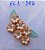Pacote com 6 flores moldadas em papel + 2 folhas - FL1-102 - Imagem 1