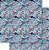 Papel Para Scrapbook Dupla Face - Rosa 3D passarinho Fundo Azul - SD-1327 - Imagem 1