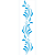 Stencil Litoarte - STE-419 -  Folhas - 28x8cm - Imagem 1