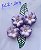 Pacote com 4 flores moldadas em papel + 2 folhas - FL2-104 - Imagem 1