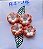 Pacote com 4 flores moldadas em papel + 2 folhas - FL2-106 - Imagem 1