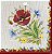 Guardanapo - G3-061 - Mald Mountain Embroidery Folk on Light Grey - 33x33cm - Imagem 1