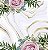Guardanapo -  G2-042 - Pink Roses on Gray & Gold Marble - 33x33cm - Imagem 1