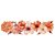 Transfer Têxtil Termocolante - Barra - Lili Flores Laranja - TTB4L-003 - 24cm x 7cm - Imagem 1