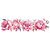 Transfer Têxtil Termocolante - TTB4L-004 - Barra - Peonias - 24cm x 7cm - Imagem 1