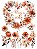 Transfer Têxtil Termocolante - TTR6L-003 - Retângulo Floral terroso - 20cm x 27cm - Imagem 1