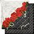 Papel para Scrapbook - SD-0374 - Rosas e Estofado Preto - Imagem 2