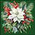 Guardanapo - 33319931 - Poinsettia Bouquet Green - 33x33cm - Imagem 1