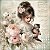 Menina com Gatinho 18x18 copyart - Imagem 1