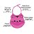 Babador Silicone Ajustável com Pega Migalha Rosa Gato Buba - Imagem 2