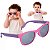Óculos de Sol Infantil Flexível Proteção UVA UVB Rosa Buba - Imagem 1