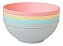 Kit 4 Tigelas Bowls Alimentação Infantil 300ml Sana Babies Rosa Pastel - Imagem 2