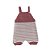Jardineira Romper de Tricô Listrado Tricô Kids Rosa Mescla - Imagem 1