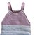 Jardineira Romper de Tricô Listrado Tricô Kids Rosa Claro - Imagem 3