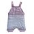 Jardineira Romper de Tricô Listrado Tricô Kids Rosa Claro - Imagem 2