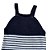 Jardineira Romper de Tricô Listrado Tricô Kids Azul Marinho - Imagem 3