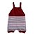 Jardineira Romper de Tricô Listrado Tricô Kids Vermelho - Imagem 2