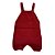 Jardineira Romper de Tricô Liso Tricô Kids Vermelho - Imagem 1