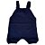Jardineira Romper de Tricô Liso Tricô Kids Azul Marinho - Imagem 1