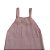 Jardineira Romper de Tricô Trançado Tricô Kids Rosa Claro - Imagem 2