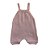 Jardineira Romper de Tricô Trançado Tricô Kids Rosa Claro - Imagem 3