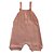 Jardineira Romper de Tricô Trançado Tricô Kids Coral - Imagem 1