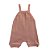 Jardineira Romper de Tricô Trançado Tricô Kids Coral - Imagem 2