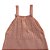 Jardineira Romper de Tricô Trançado Tricô Kids Coral - Imagem 3
